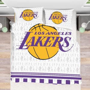 NBA Los Angeles Lakers Duvet Cover and Pillowcase Set Bedding Set