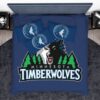 NBA Minnesota Timberwolves Duvet Cover and Pillowcase Set Bedding Set