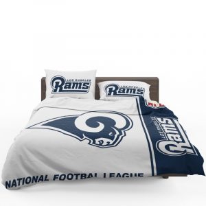 NFL Los Angeles Rams Duvet Cover and Pillowcase Set Bedding Set