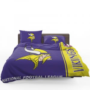 NFL Minnesota Vikings Duvet Cover and Pillowcase Set Bedding Set