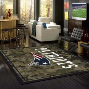 New England Patriots Camo Carpet Living Room Rugs
