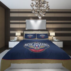 New Orleans Pelicans 2 NBA Basketball ize Duvet Cover and Pillowcase Set Bedding Set