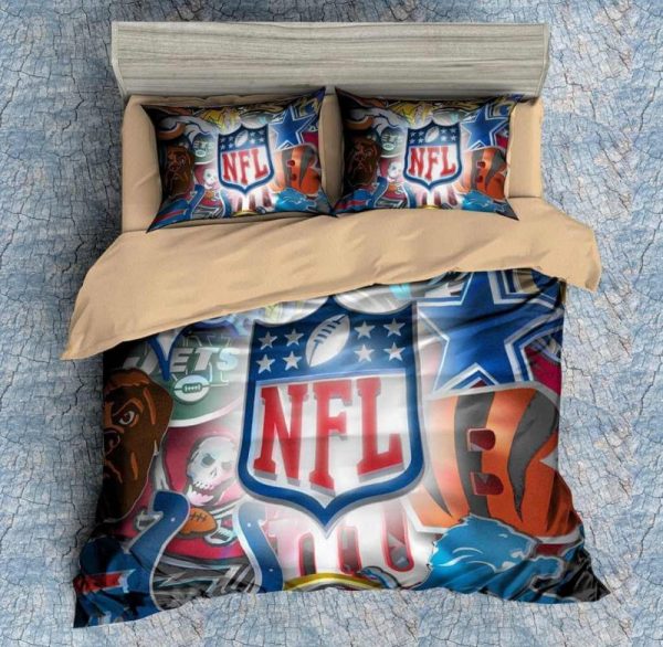 Nfl Duvet Cover and Pillowcase Set Bedding Set