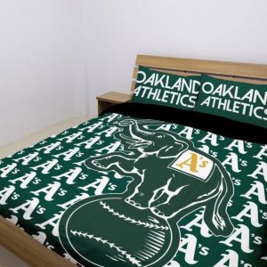 Oakland Athletics Duvet Cover and Pillowcase Set Bedding Set 1024