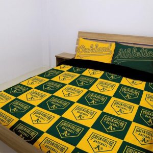 Oakland Athletics Duvet Cover and Pillowcase Set Bedding Set 1025