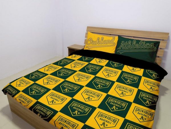 Oakland Athletics Duvet Cover and Pillowcase Set Bedding Set 1025