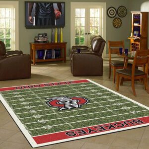 Ohio State Buckeyes Football Carpet Living Room Rugs