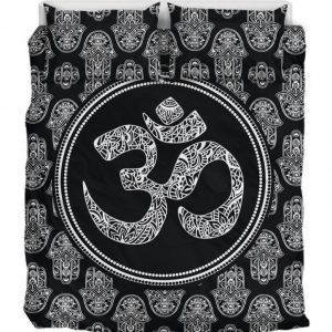 Om And Hamsa Duver Duvet Cover and Pillowcase Set Bedding Set