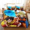 One Piece Vs Dragon Ball Duvet Cover and Pillowcase Set Bedding Set