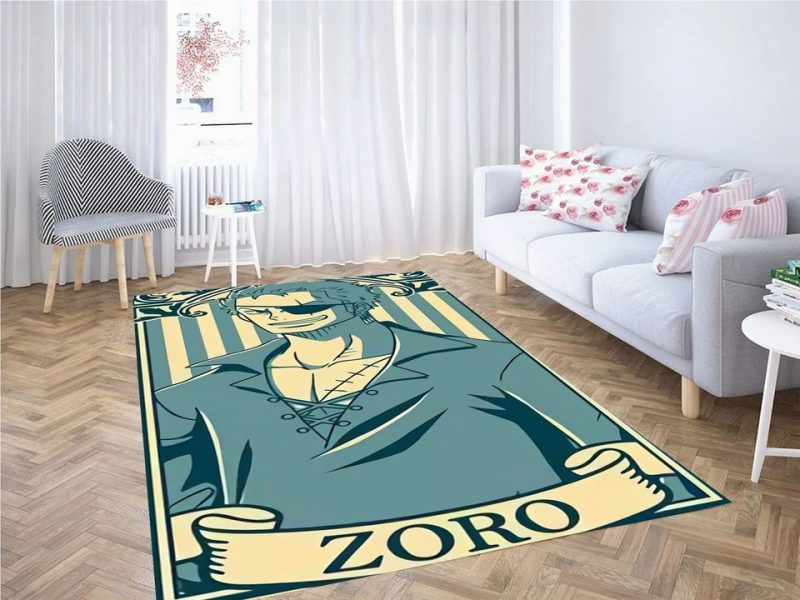 One piece zoro background carpet living room rugs