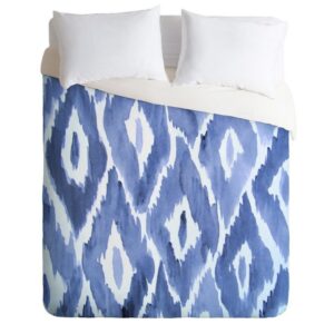 Painterly Lkat In Indigo Duvet Cover and Pillowcase Set Bedding Set