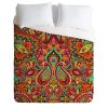 Paisley Orange Duvet Cover and Pillowcase Set Bedding Set