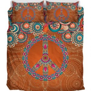 Peace On Earth Mandala Duver Duvet Cover and Pillowcase Set Bedding Set