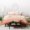 Peach Ombre Duvet Cover and Pillowcase Set Bedding Set