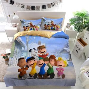 Peanuts Charlie Brown And Snoopy Duvet Cover and Pillowcase Set Bedding Set