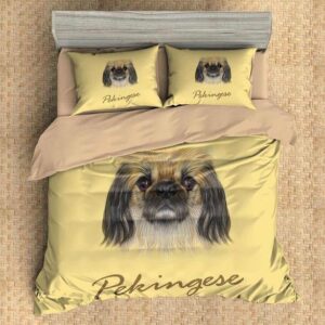 Pekingese Duvet Cover and Pillowcase Set Bedding Set