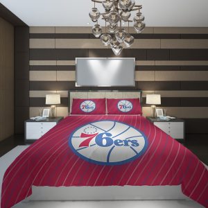Philadelphia 76ers 2 NBA Basketball ize Duvet Cover and Pillowcase Set Bedding Set 1092