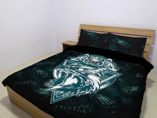 Philadelphia Eagles Duvet Cover and Pillowcase Set Bedding Set 1059