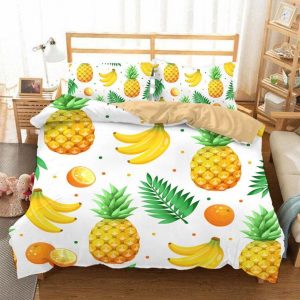 Pineapple Duvet Cover and Pillowcase Set Bedding Set