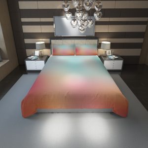 Pink Peach Gradient 50 Duvet Cover and Pillowcase Set Bedding Set