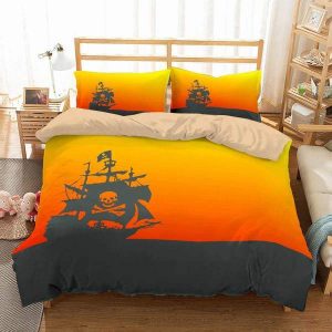 Pirate Ship 2 Duvet Cover and Pillowcase Set Bedding Set