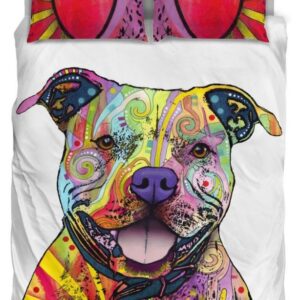 Pit bull Duvet Cover and Pillowcase Set Bedding Set