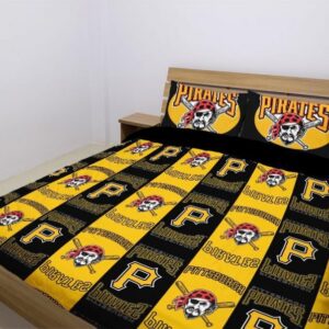 Pittsburgh Pirates Duvet Cover and Pillowcase Set Bedding Set 1033