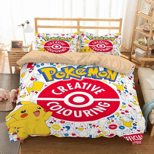 Pokemon Go Duvet Cover and Pillowcase Set Bedding Set 743