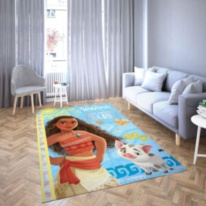 Princess Moana of Disney Favorite cartoon movie Carpet Living Room Rugs 14