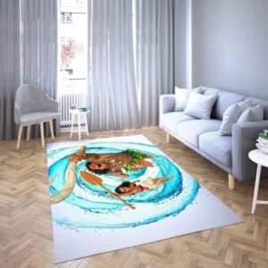 Princess Moana of Disney Favorite cartoon movie Carpet Living Room Rugs 19