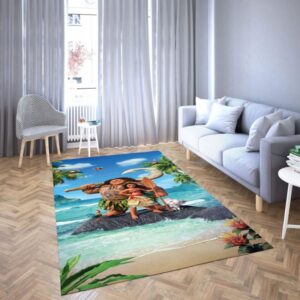Princess Moana of Disney Favorite cartoon movie Carpet Living Room Rugs 9