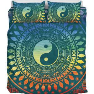 Psychedelic Ying Yang Duver Duvet Cover and Pillowcase Set Bedding Set