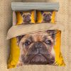 Pug 2 Duvet Cover and Pillowcase Set Bedding Set 600