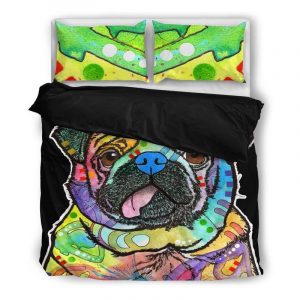 Pug 2 Duvet Cover and Pillowcase Set Bedding Set 818