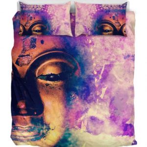 Purple Buddha Duver Duvet Cover and Pillowcase Set Bedding Set