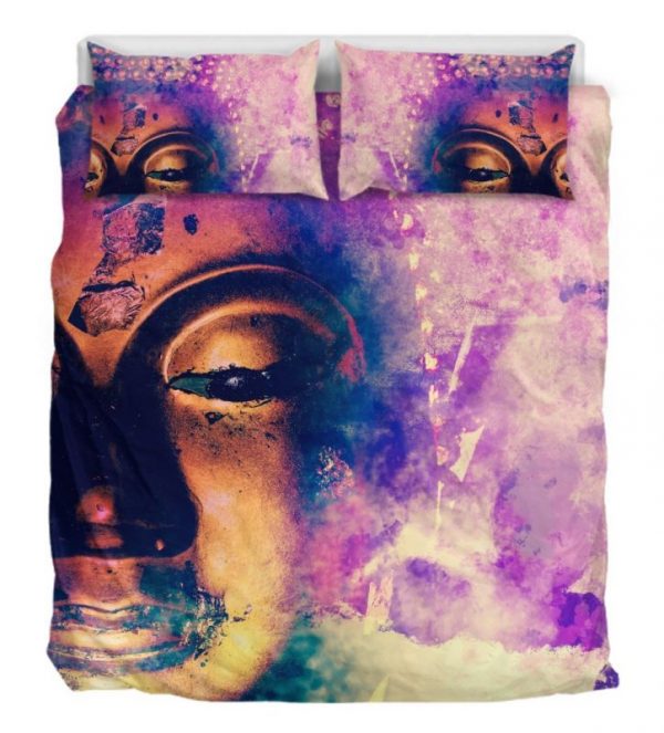 Purple Buddha Duver Duvet Cover and Pillowcase Set Bedding Set