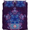 Purple Bus Duver Duvet Cover and Pillowcase Set Bedding Set