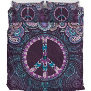 Purple Peace Duver Duvet Cover and Pillowcase Set Bedding Set
