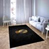 Real Madrid Special Black Football Club Carpet Living Room Rugs