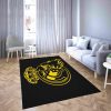 Real Madrid Yellow Football Club Carpet Living Room Rugs