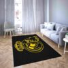 Real Madrid Yellow Football Club Carpet Living Room Rugs