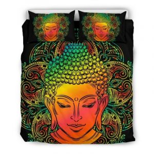 Reggae Buddha Print Duvet Cover and Pillowcase Set Bedding Set