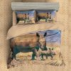 Rhinoceros Duvet Cover and Pillowcase Set Bedding Set