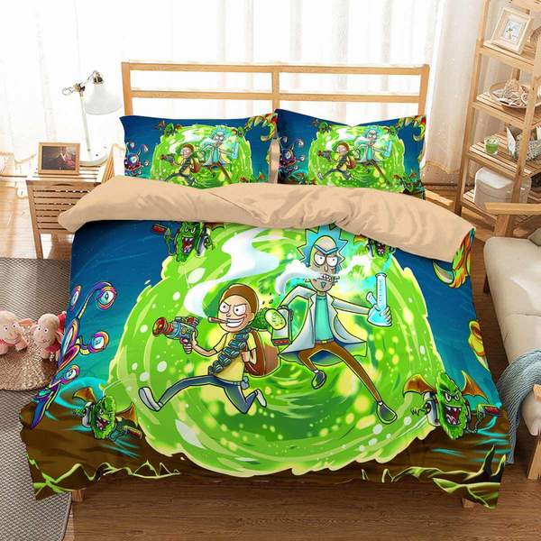 RICK AND MORTY SINGLE DUVET COVER BEDDING SET NEW 
