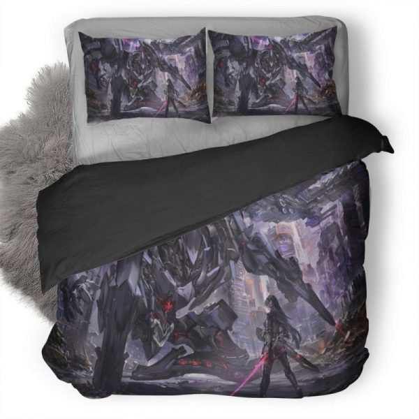 Robot Scifi Anime War Dj Duvet Cover and Pillowcase Set Bedding Set