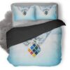 Rubiks Cube Splash Qu Duvet Cover and Pillowcase Set Bedding Set