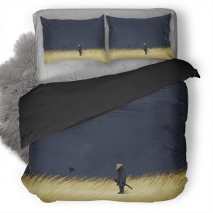 Samurai Minimalism Wide Duvet Cover and Pillowcase Set Bedding Set