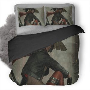 Samurai Warrior Katana Digital Art Uh Duvet Cover and Pillowcase Set Bedding Set