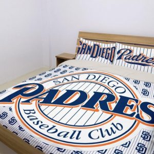 San Diego Padres Duvet Cover and Pillowcase Set Bedding Set 1004