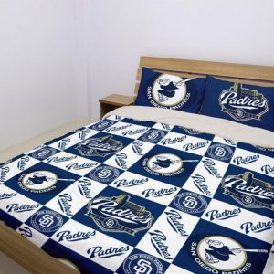 San Diego Padres Duvet Cover and Pillowcase Set Bedding Set 1005